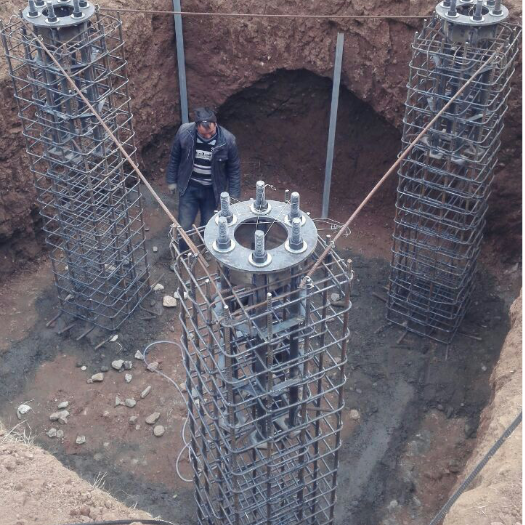 10-100m Tubular Steel Tower Triangular Self Supporting Mast