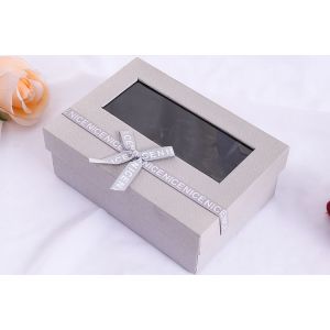 Wholesale Valentine's Day Gift Custom Paper Packaging Box Velvet Flower Transparent Window from china suppliers