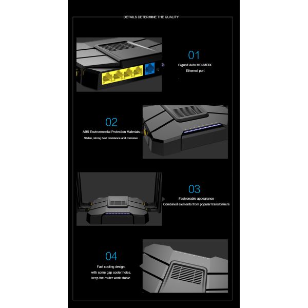 PCIE 802.11ac 3G 4G Wifi Router 1000Mbps Management Software Router
