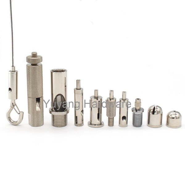 Brass Wire Rope Clip Chrome Plated Cable Gripper Easy Install Wire Holder Lights Hanging Kit
