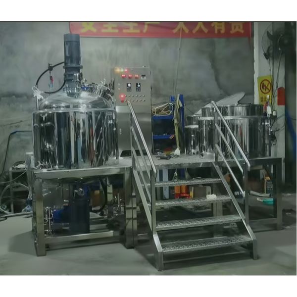 Water Cycling Fixed Type Vacuum Emulsifier Homogeneous for Cosmetic Industry