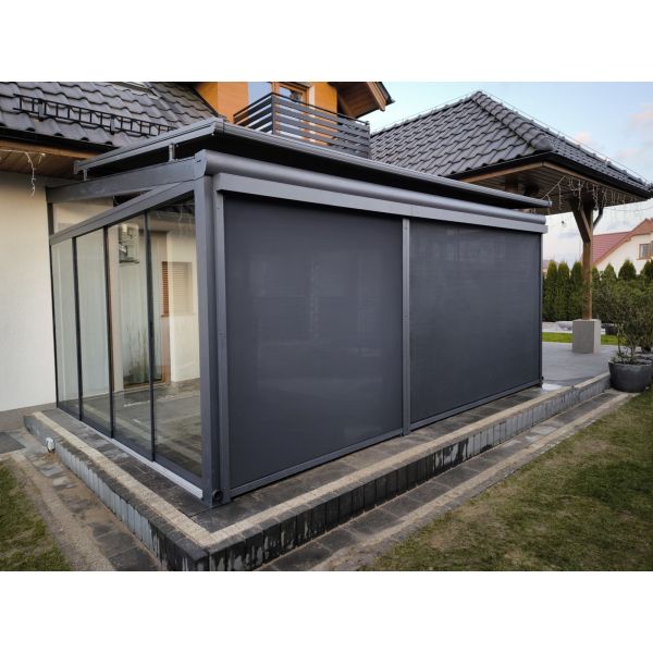 Windows Patio Zip Track Blinds Clear Windproof Roller Blinds