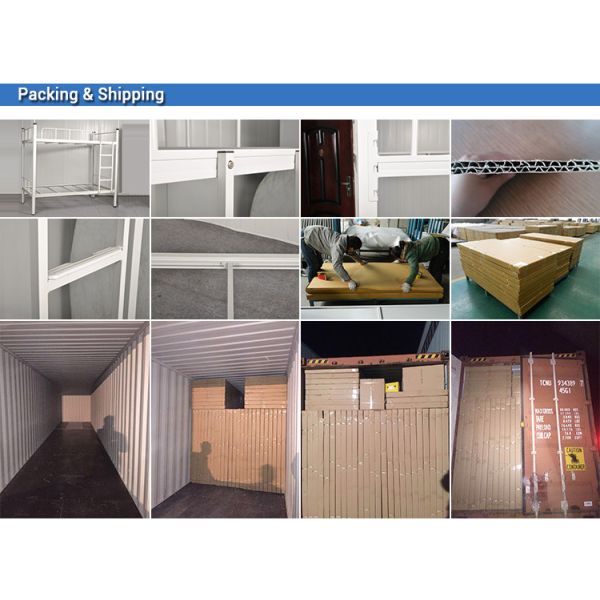 Light Grey 45kgs 0.42 CBM Metal Bunk Beds