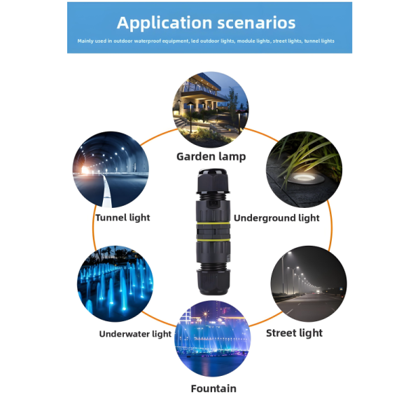 M25 Waterproof Circular Connector 2-Pin IP68 Rated 450V with 100% Dustproof Protection