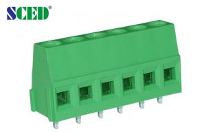 Wholesale 5.0mm 300V 10A PCB Terminal Block with Right angle wire inlet , 2 Poles - 24 Poles from china suppliers