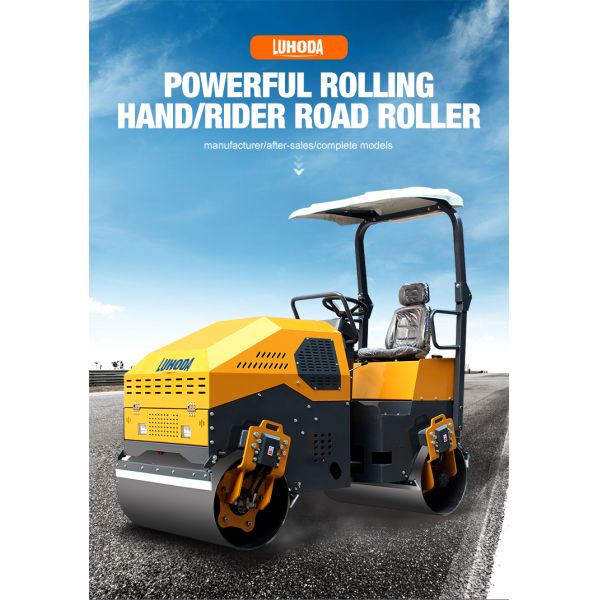 New 3 Ton Diesel Engine Mini Compactor Road Roller Double Drums Roller