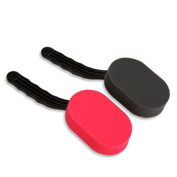 Custom Logo Car Foam Brush Microfiber Wheel Brush Applicator Polishing Sponge