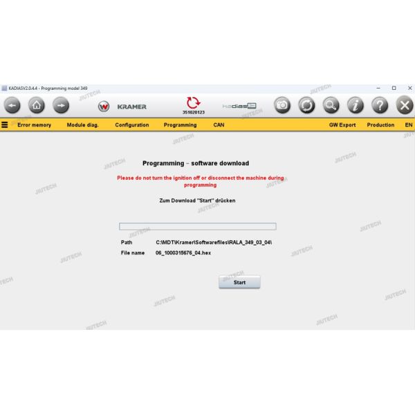 CANfox Interface Deutsch Cable Easy Friendly Engine Diagnostics Tool for Liebherr for Wheelloader/Telehandler with CFC2 laptop
