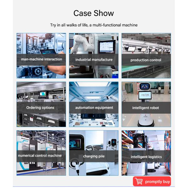 Industrial Touch Screen LCD Monitor 8GB Panel PC with Capacitive Touch Screen 16:9 Aspect Ratio USB Interface-New