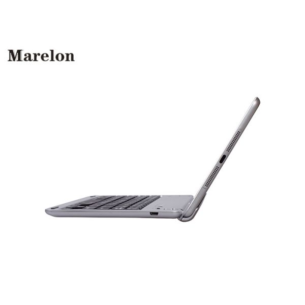 Silver Folding Ipad Air Keyboard Case / PU Leather Case ABS Bottom Material