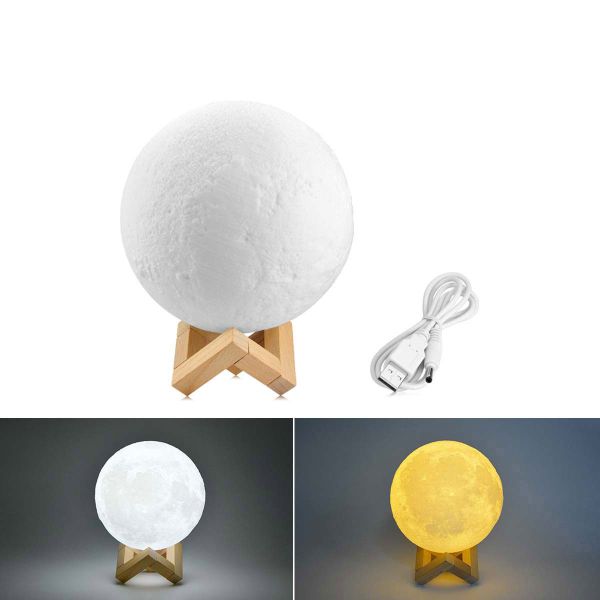 Wholesale multicolor home decoration customised touch mood lights moon lamp small 3d led night light table lamps for kids