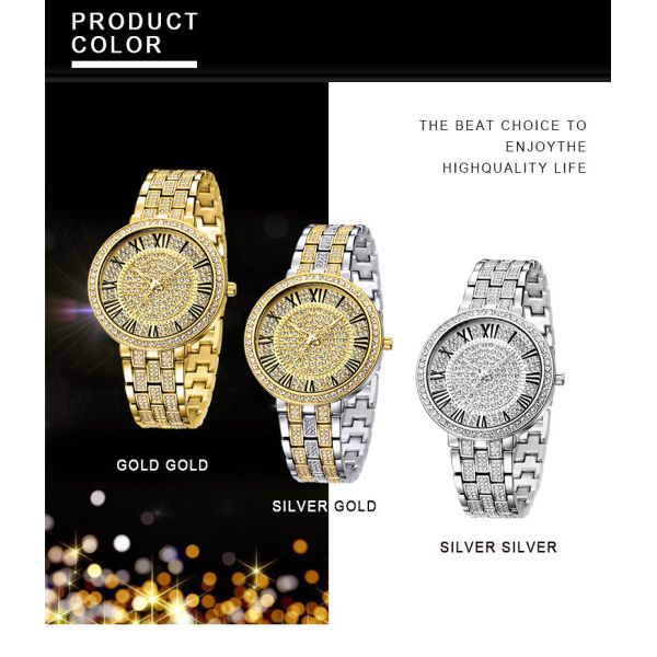 10bar Waterproof Silver Diamond Watch Womens , PC21 White Gold Diamond Watch