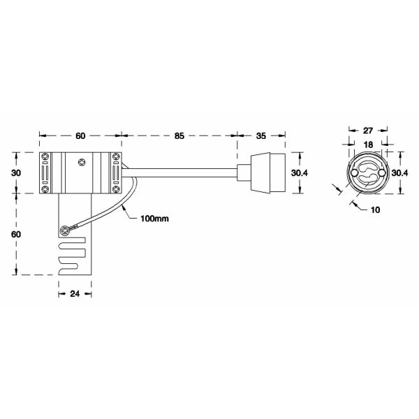 GU10 Lamp Holder - with Bracket & Junction Box