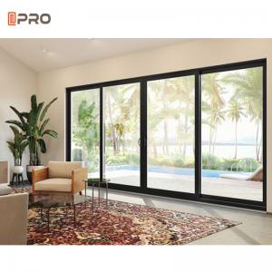 China Aluminium Living Room Sliding Door Tempered Double Glass Screen Grill With Window on sale