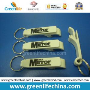 Wholesale Plastic Beer White Bottle Opener Key Chain Promotional Bottle Opener with Key Ring from china suppliers