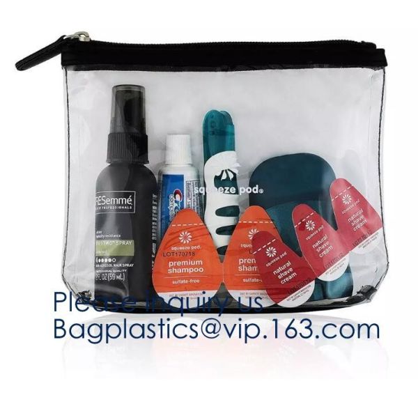 Wholesale Travel Transparent Bag Promotion Gift Cosmetic Bag Clear EVA Makeup Pouch,PVC/EVA cosmetic bag, PVC wine bag,