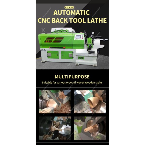 150mm Tool Rest Travel Wood Lathe Machine for Drumstick and Round Sticker Production