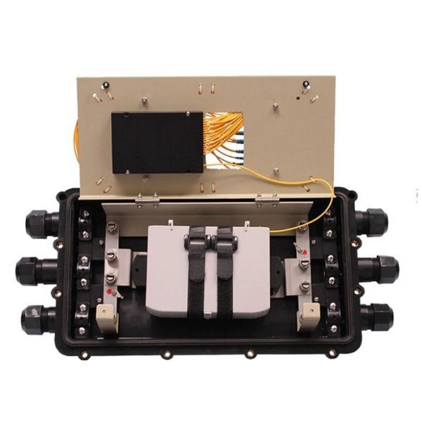 Horizontal Fiber Optic Joint Box 3 In 3 Out Mechanical Sealing Fiber Enclosure Box