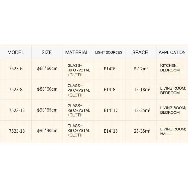 Modern crystal chandelier lighting Fixtures with lamshade (WH-CY-05)