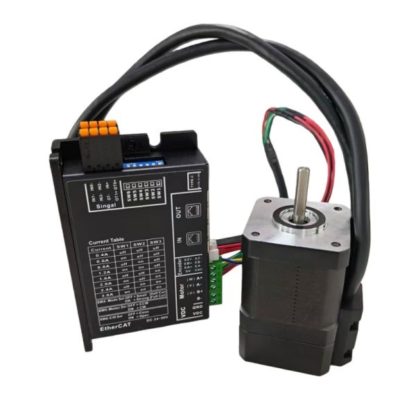 Closed Loop 2 Phase NEMA17 42mm Flange Stepper Motor with EtherCAT Servo Stepper Driver for CNC Machines