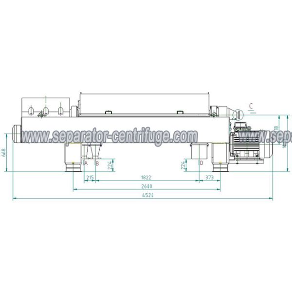 3 Phase Liquid Solid Separation Decanter Centrifuge , Centrifugal Machine