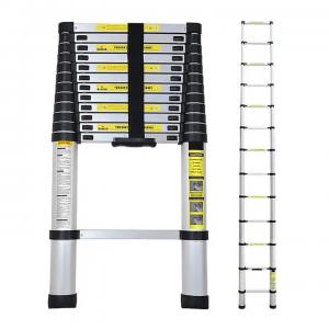 China Portable Easy Store Folding Step Manufacturers Loft Retractable Foldable Aluminum Telescopic Ladder on sale
