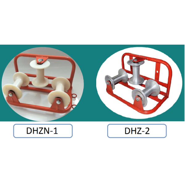 Self Lubrication 10KN Cable Pulling Rollers With Aluminum Nylon Wheel
