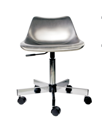 Height Adjustable ESD Lab Chairs Stainless Steel Science Lab Bar Stools Rust Proof