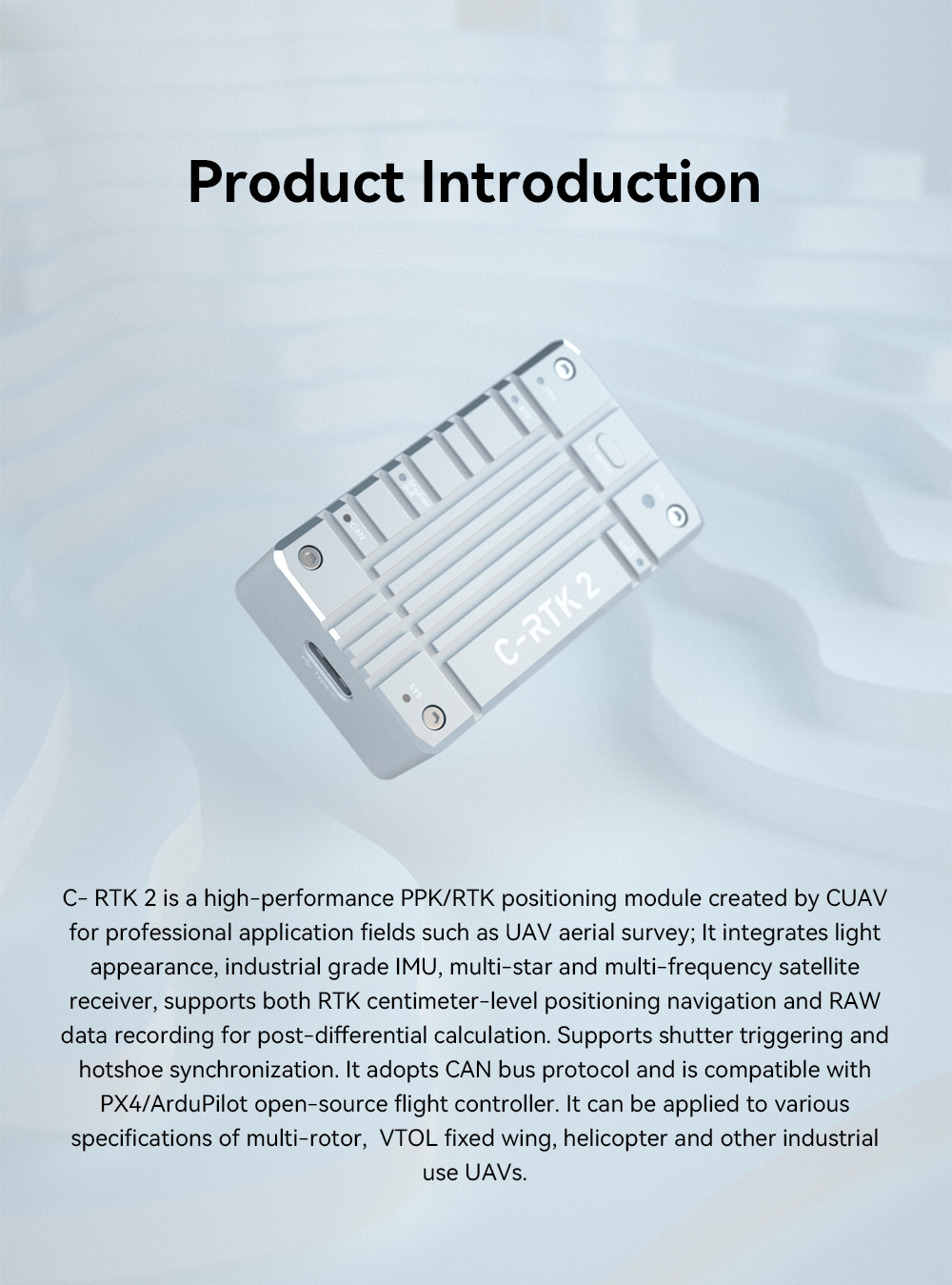 CUAV C-RTK 2 PPK Positioning Module Supports Both RTK And For Mapping Drone