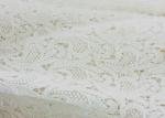 Scallop Antique Cotton Bridal Lace Fabric , Water Soluble Flower Lace Fabric For