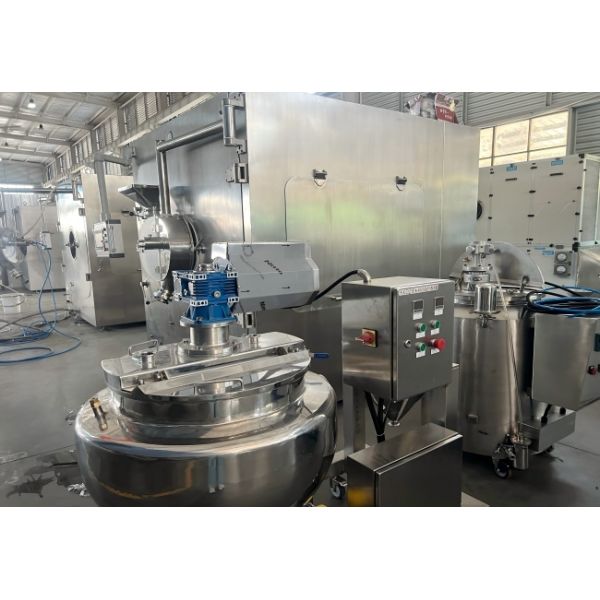 Automatic Industrial Chocolate Coating Machine For Chocolate Beans And Candy Production