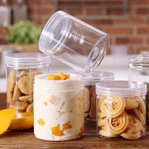 Wholesale 400ml 500ml Candy Cookie Empty Pet Plastic Food Container Jar With Alu Lids from china suppliers