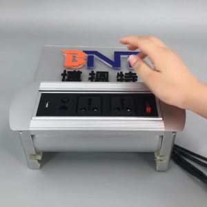 Wholesale Hidden table multimedia aluminum alloy flip up office desk socket from china suppliers