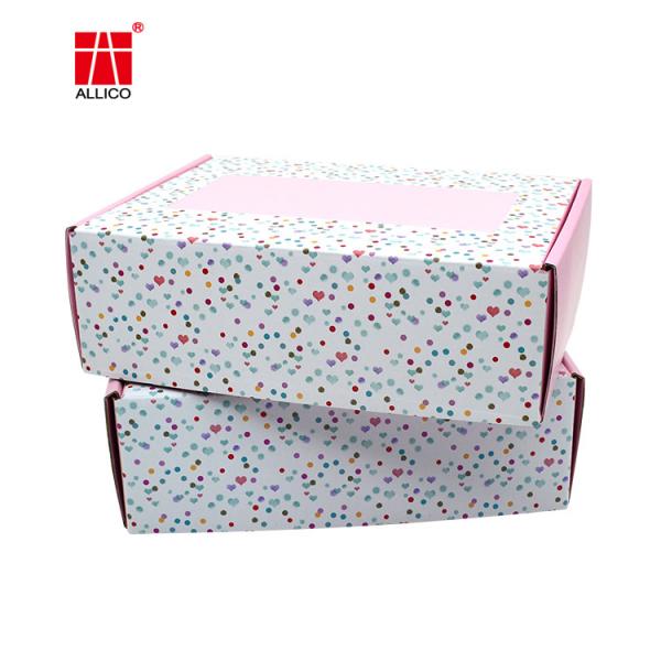 White Pink 210gms C2S Corrugated Mailing Boxes For Clothes