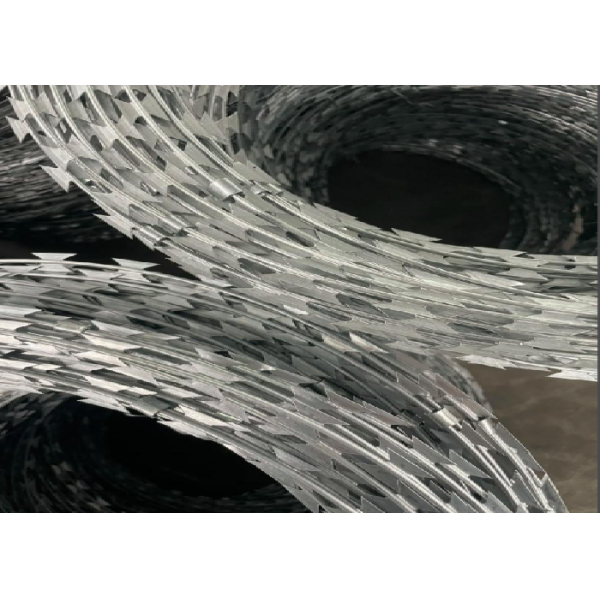 High Security Galvanized Razor Barbed Wire BTO-22 For Prison And Border Perimeter Protection