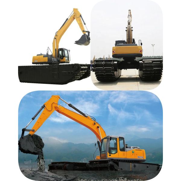 Customized Amphibious Excavator Pontoons Floating For 7-50 Ton Swamp Buggy