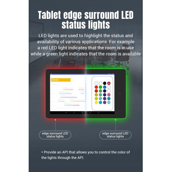 10.1 Inch Android Meeting Room Tablet with LED Light Bar Wall Mount
