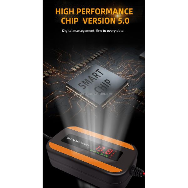 90% Charging Efficiency 12V 2A 3A 4A Car Battery Charger with Intelligent Smart Sealed Lead Acid Battery and Current Protection