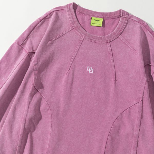 320g 100% Cotton Knitted Oversized Blank Vintage Embroidered Letter Pattern Breathable O-Neck Washable Short Men's T-Shirt