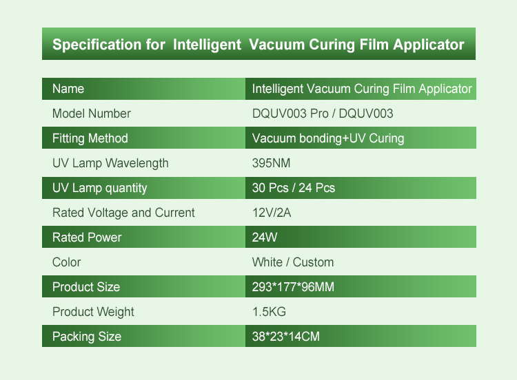 DAQIN DQUV003 PRO UV LED Vacuum Curing Laminating Machine for 3D Curved Hydrogel TPU Screen Protector
