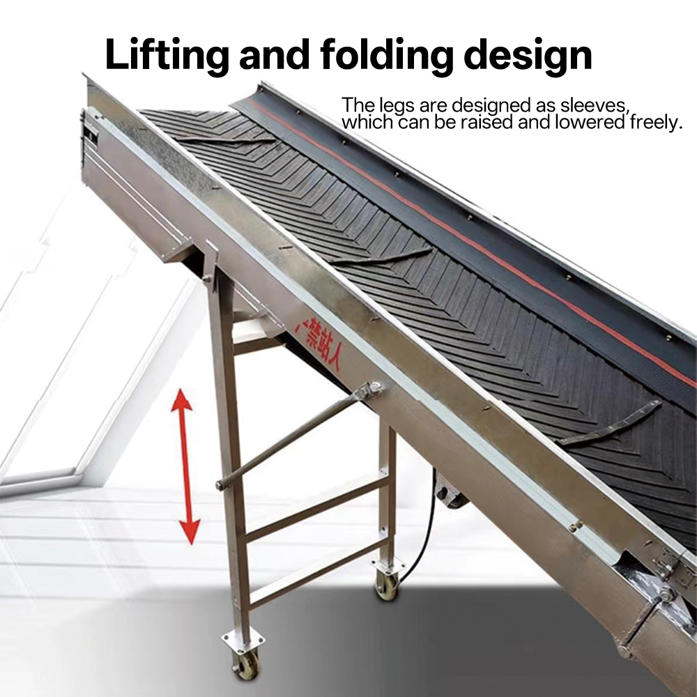 Custom-made premium agricultural small folding anti-slip electric belt conveyor factory manufacturer, suitable for convenient, fast, and efficient