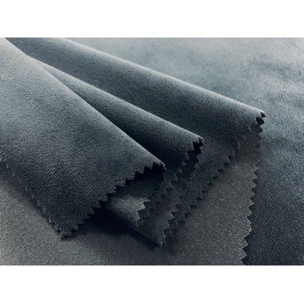 Soft 100 Percent Polyester Micro Velvet Fabric 240GSM for Home Textile Grey
