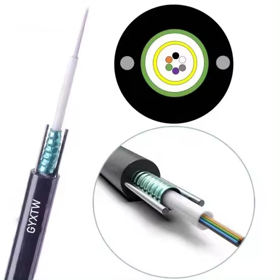 Singlemode G652D G657A 4 6 8 12 Core GYXTW Outdoor Armoured Fiber Optic Cable Price List