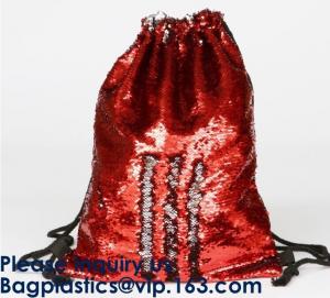 China Amazon Hot Sale Strapping Mermaid Reversible Sequin Drawstring Bag, Wholesale Polyester Custom LOGO Sequin, Sequins, Paillet on sale