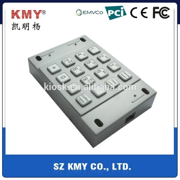 Encrypted Stainless Steel DES 3DES EPP Pin Pad 1.1kg ATM Pin Keypad