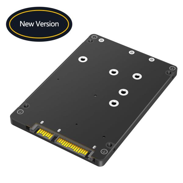 Full-size NGFF M.2 B Key/mSATA SSD to 2.5 SATA3 Adapter 2 in 1 with Plastic Enclosure