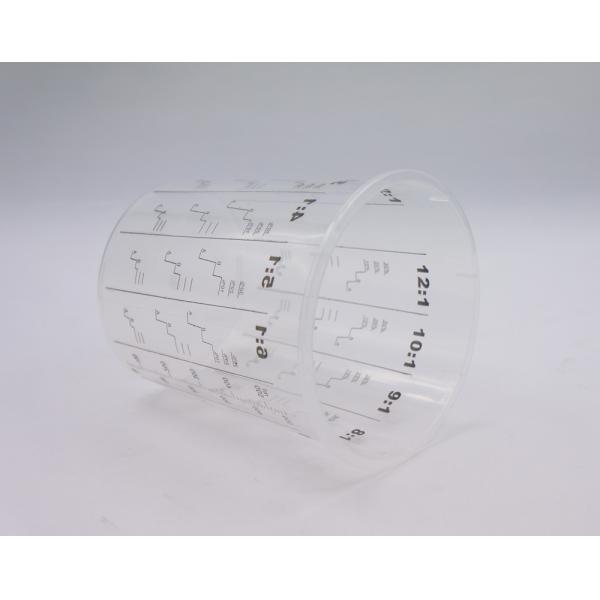 650 ml Disposable Mixing cup Auto Plastic Single Use plastic pots measuring printed cup calibrated-up cup