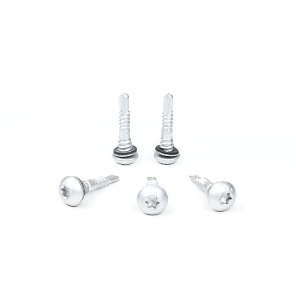 Double Threaded Torx Button Stainless Steel Self Drilling Metal Screw With EPDM Washer