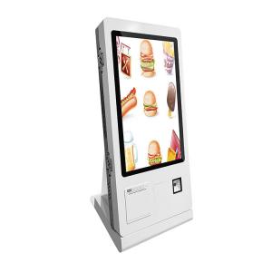 China Free Standing Self Ordering Kiosk Mounted Food Printer QR Code Scanner NFC Card on sale