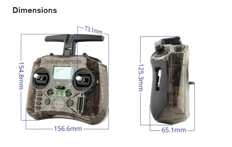 RadioMaster Pocket Radio Controller M2 ExpressLRS MPM CC2500 Remote Control Transmitter RC Drone FPV Flight Controller Parts